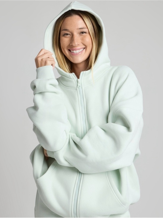 Comfrt Tops - NWT Comfrt Cloud Light Mint Zip-Up Hoodie Jacket Large Unisex